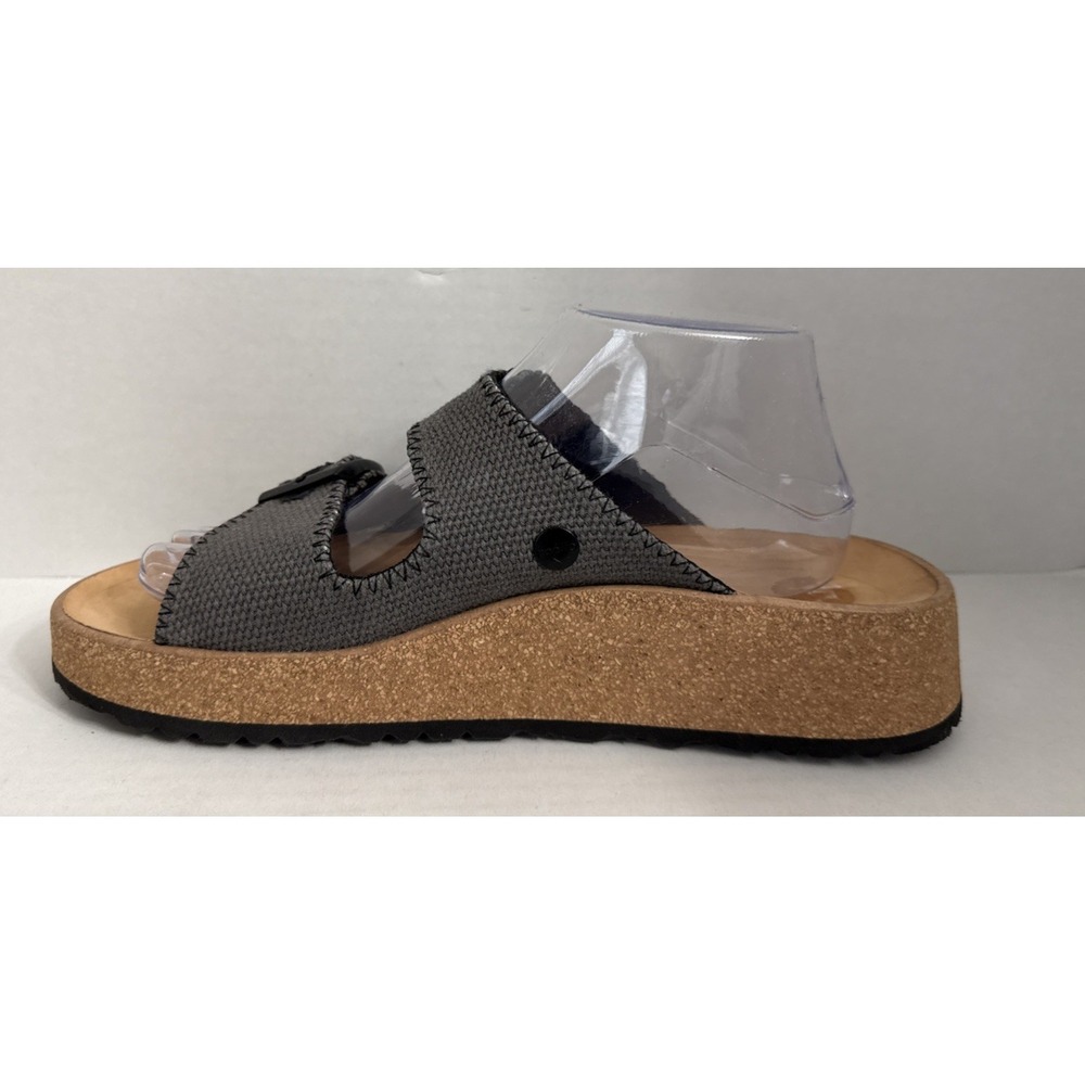 New Birkenstock Gabriela Papillio Platform Sandal Sz 41 Gray Anthracite Canvas - Picture 8 of 14
